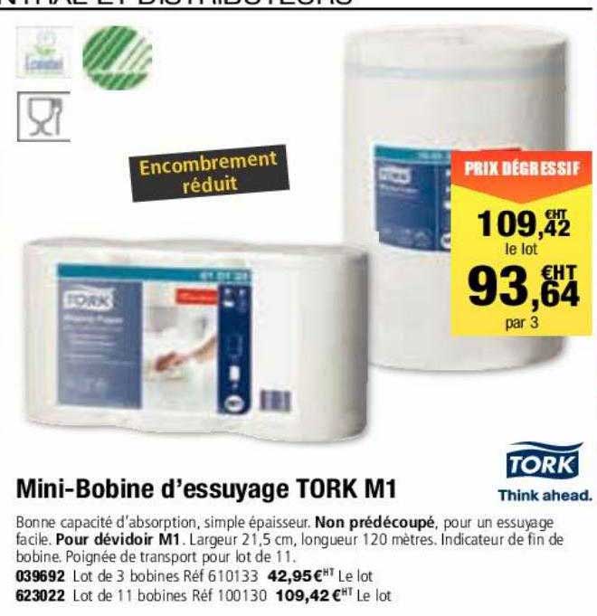 mini-bobine d'essuyage tork m1