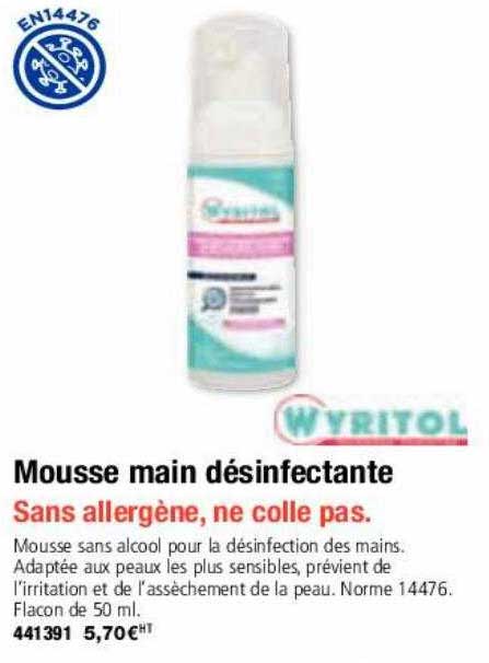 Mousse Main Désinfectante Wyritol