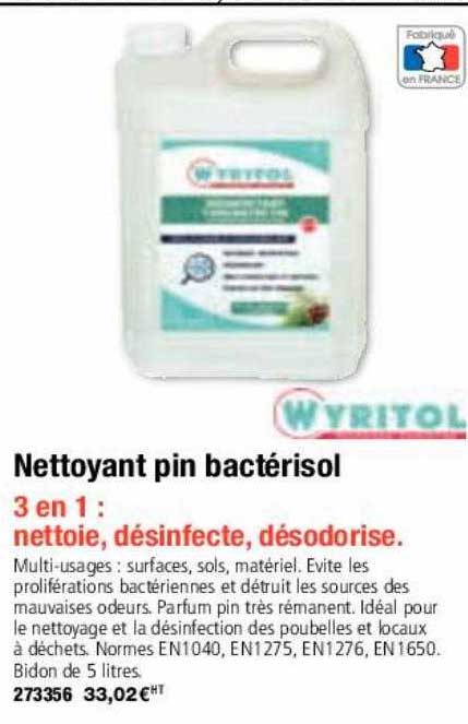 nettoyant pic bactérisol wyritol