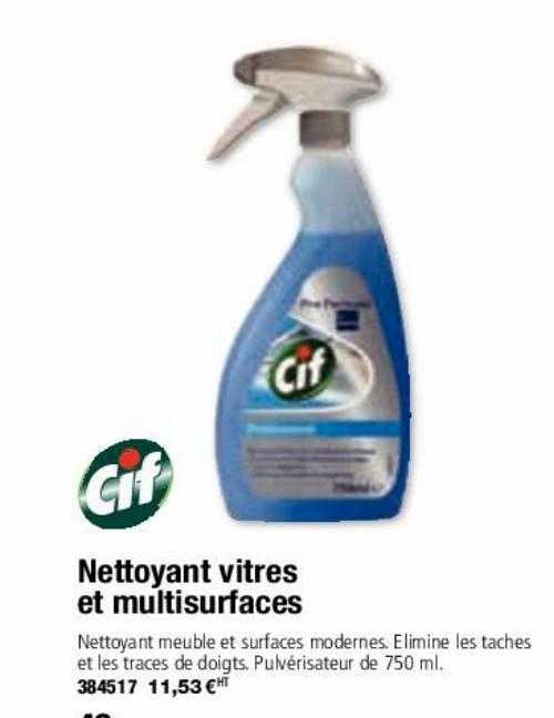 nettoyant vitres et multisurfaces cif