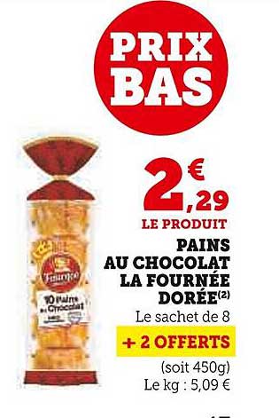 pains au chocolat la fournée dorée