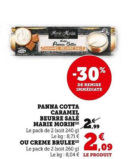 panna cotta caramel beurre salé marie morin ou crème brulée