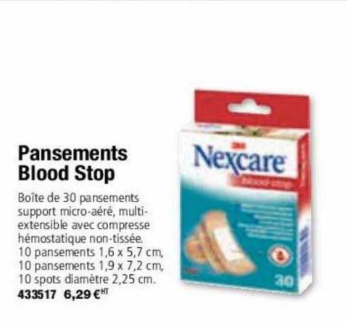 pansements blood stop nexcare
