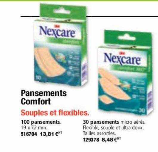 pansements comfort nexcare