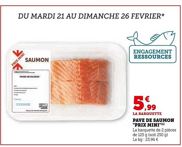 pavé de saumon "prix mini"