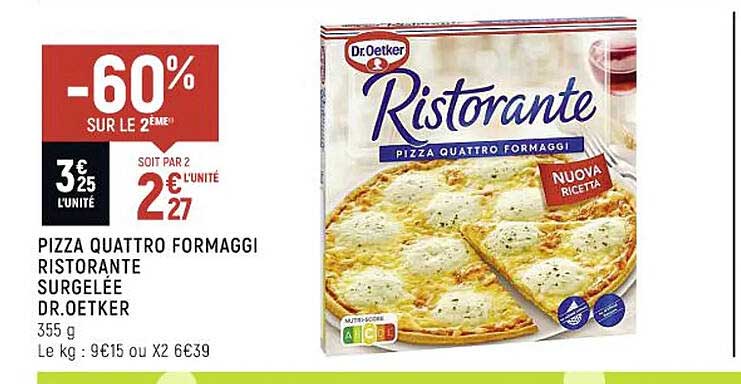pizza quattro formaggi ristorante surgelée dr. oetker