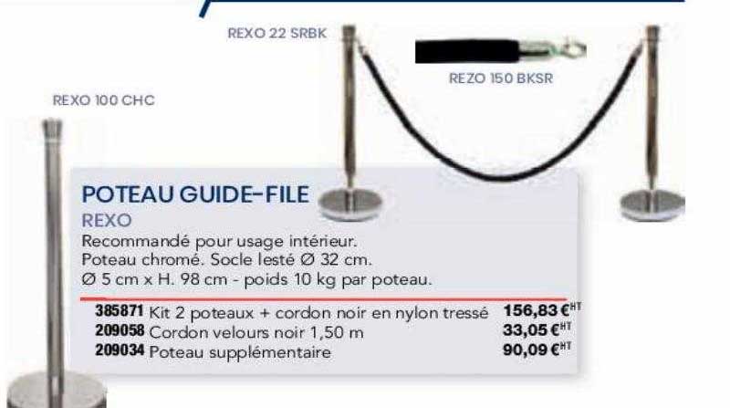 Poteau Guide-file Rexo