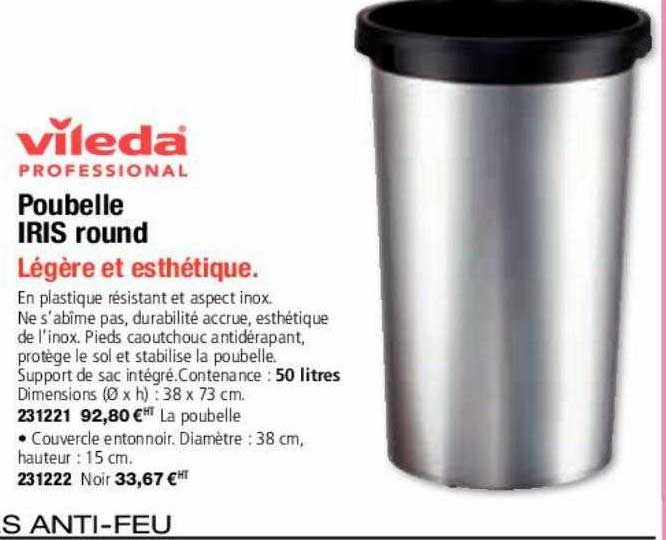 poubelle iris round vileda professional