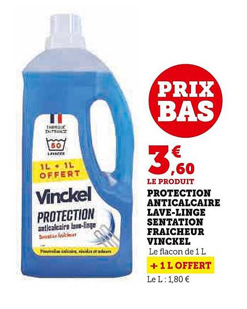 Protection Anticalcaire Lave-linge Sensation Fraîcheur Vinckel