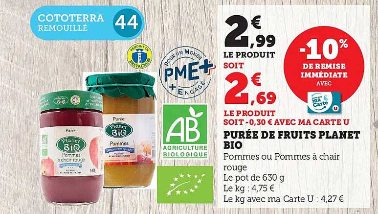 purée de fruits planet bio