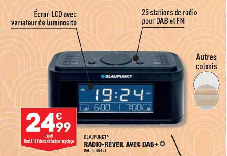 radio-réveil avec dab+ blaupunkt