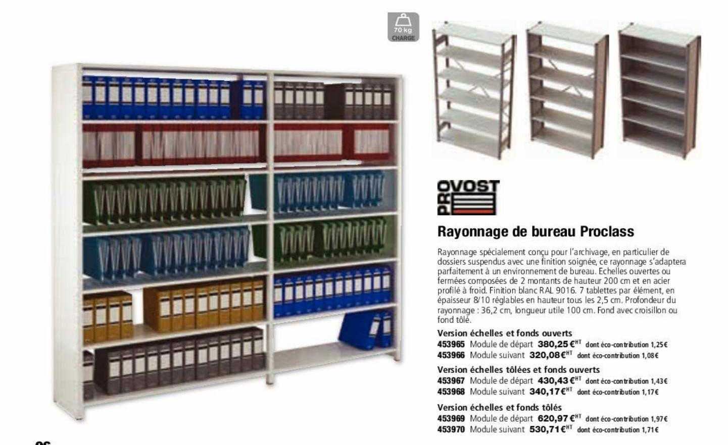 rayonnage de bureau proclass