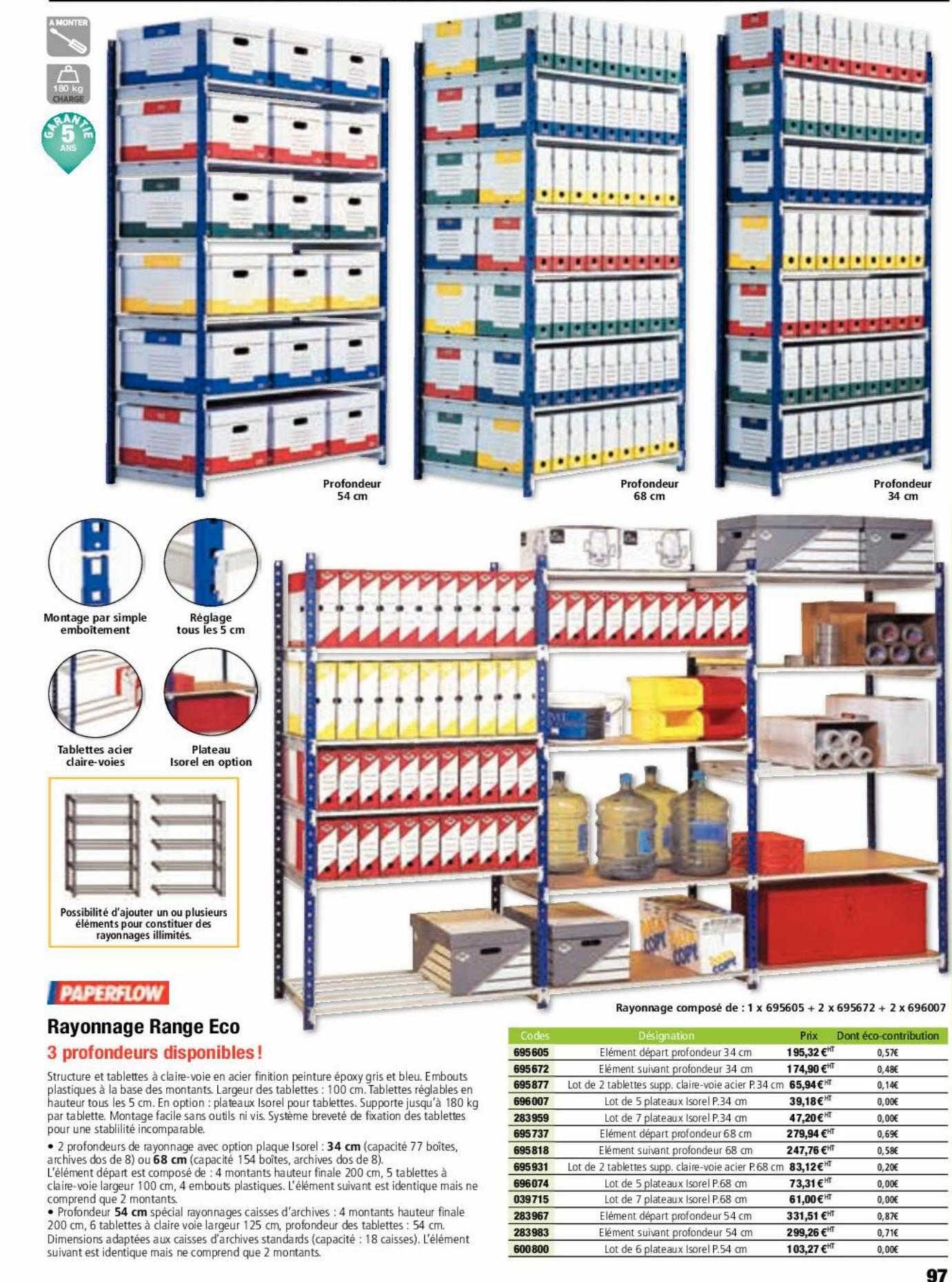rayonnage range éco paperflow