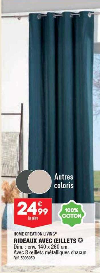 Rideaux Avec œillets Home Creation Living