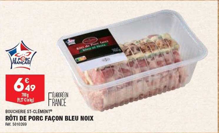 rôti de porc façon bleu noix boucherie st-clément