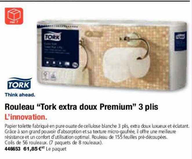 rouleau "tork extra doux premium" 3 plis