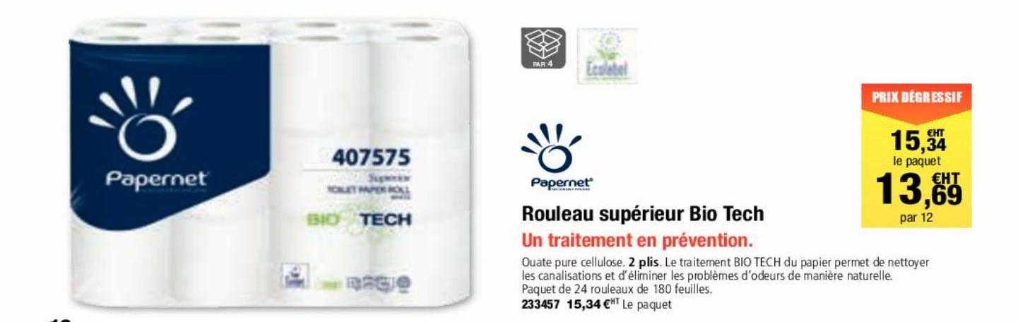 rouleau supérieur bio papernet