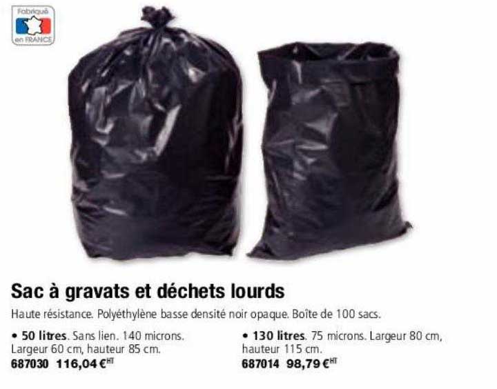 sac à gravats et déchets lourds