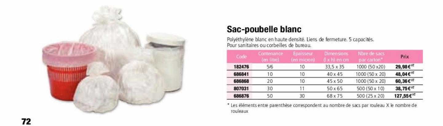 sac-poubelle blanc