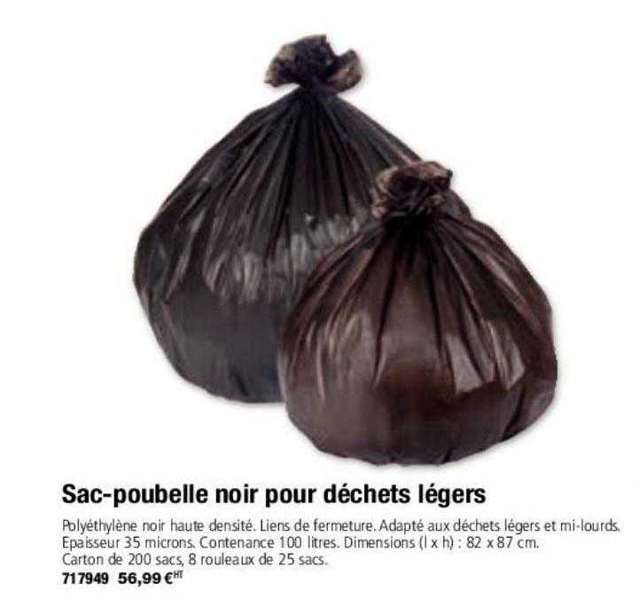 sac-poubelle noir pour déchets légers