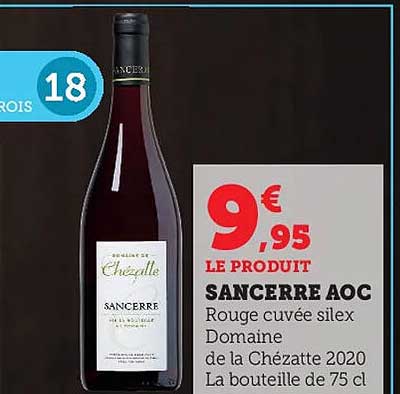 sancerre aoc rouge cuvée silex domaine de la chézatte 2020
