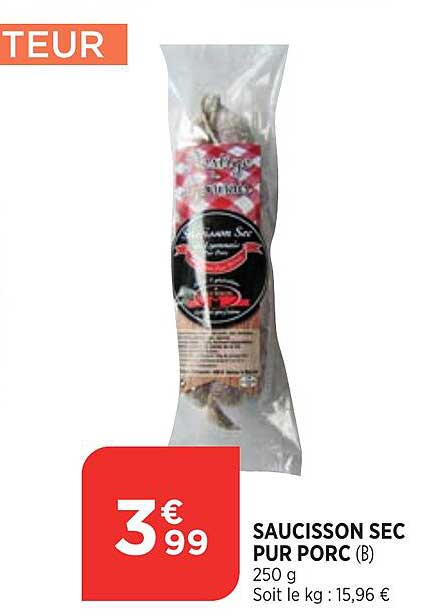 Saucisson Sec Pur Porc