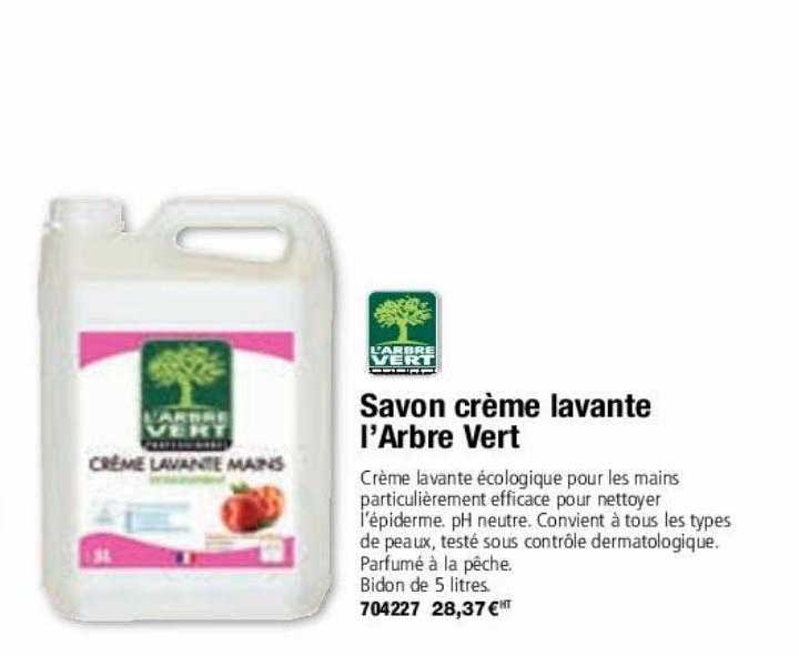 savon crème lavante l'arbre vert