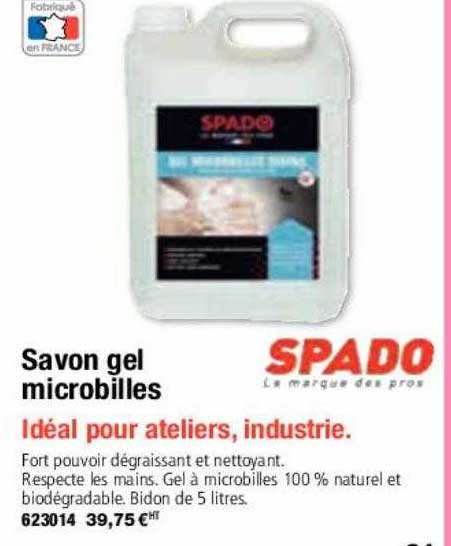 savon gel microbilles spado