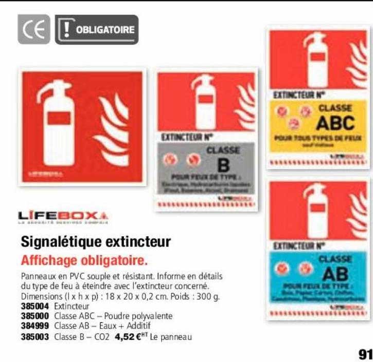 signalétique extincteur lifebox