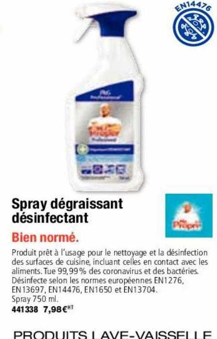spray dégraissant désinfectant mr propre