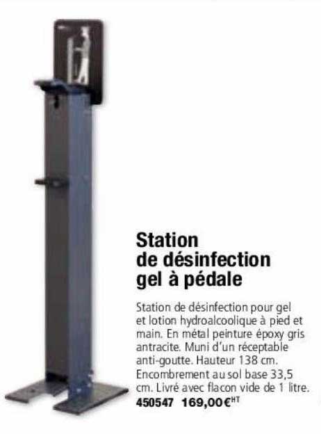 Station De Désinfection Gel à Pédale