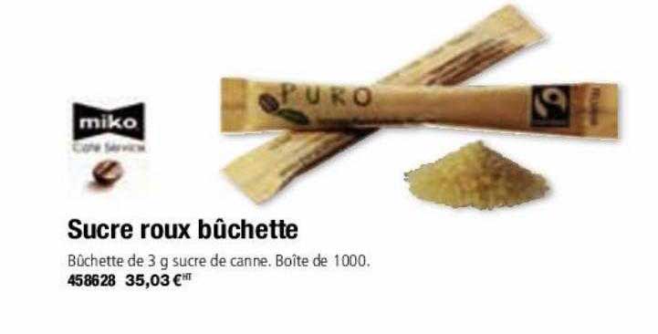 sucre roux bûchette miko