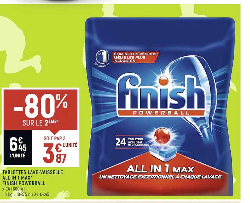 Tablettes Lave-vaisselle All In 1 Max Finish Powerball