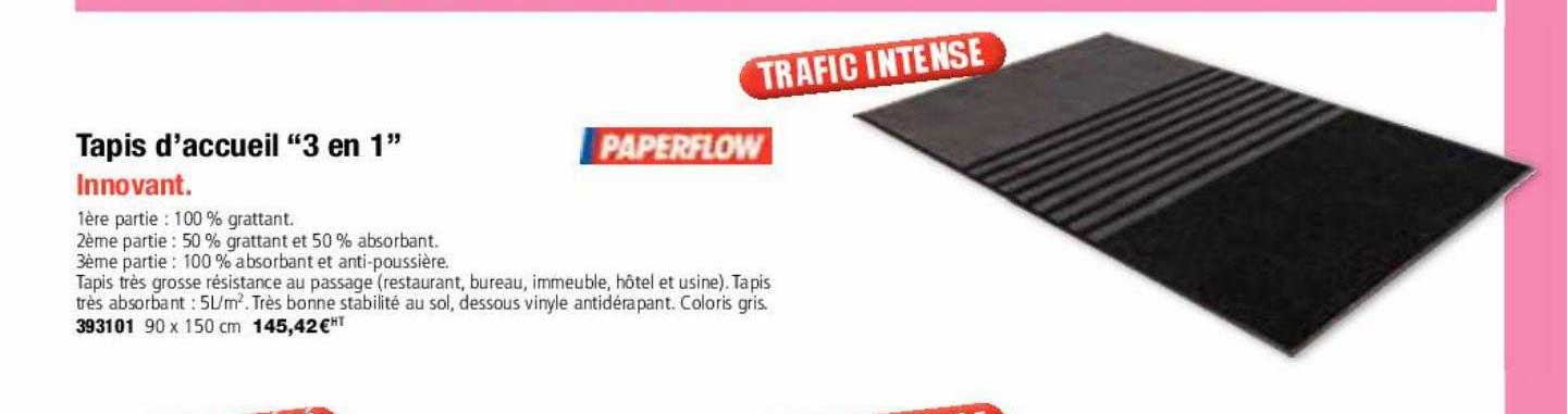 tapis d'accueil "3 en 1" paperflow