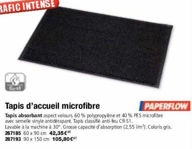 tapis d'accueil microfibre paperflow