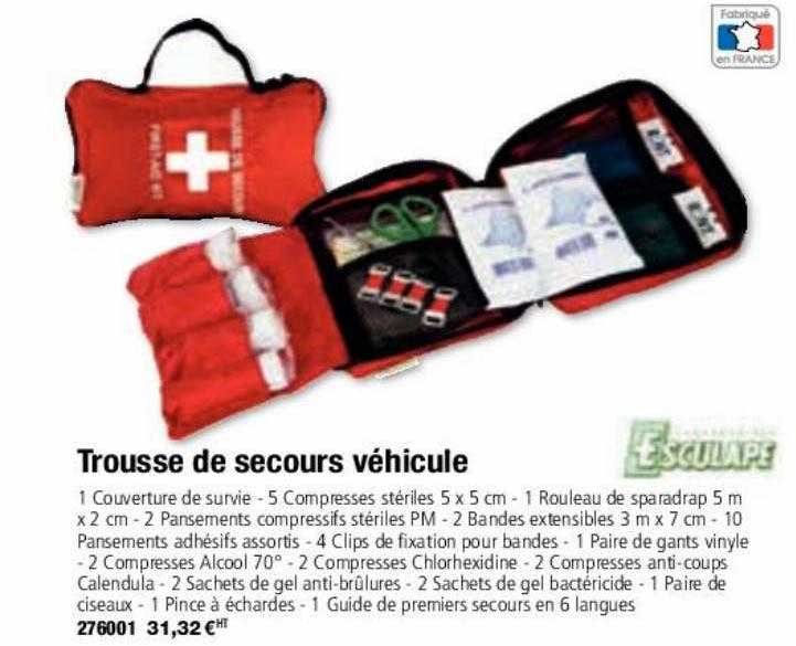 trousse de secours véhicule esculape