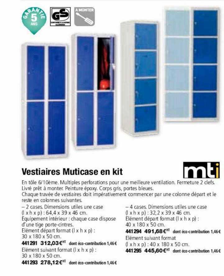 vestiaires muticase en kit mti