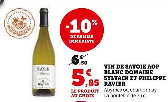 vin de savoie aop blanc domaine sylvain et philippe ravier