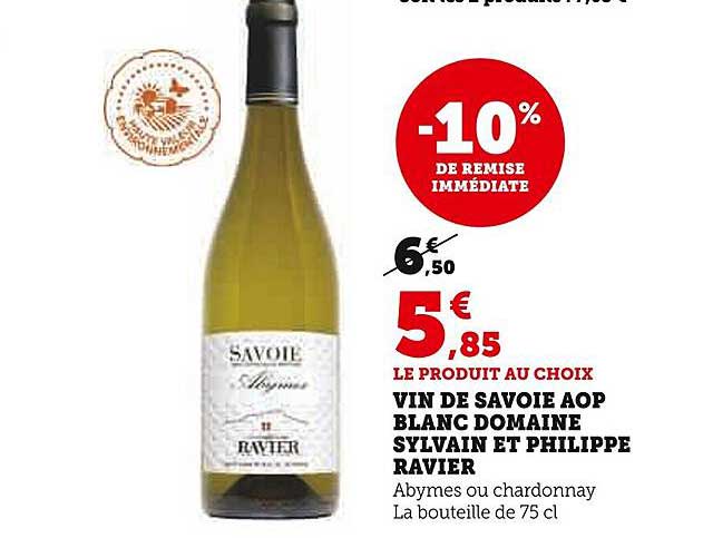 vin de savoie aop blanc domaine sylvain et philippe ravier