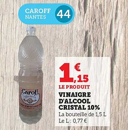 vinaigre d'alcool cristal 10%