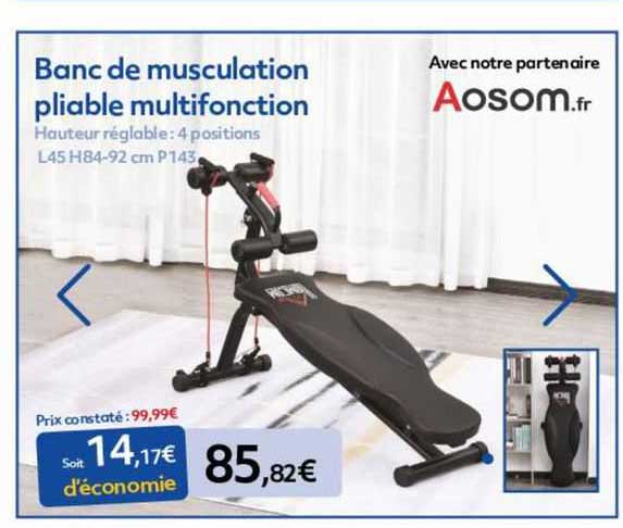 banc de musculation pliable multifonction