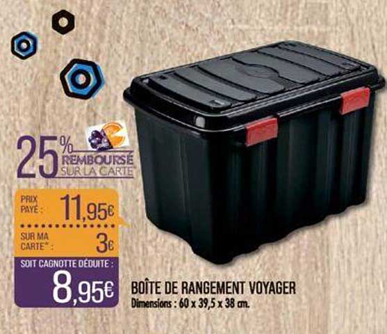 boîte de rangement voyager