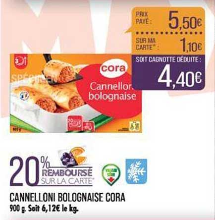 Cannelloni Bolognaise Cora