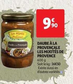 daube à la provençale les mijotés de provence