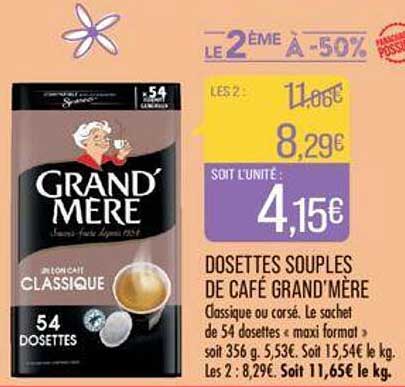 Dosettes Souples De Café Grand'mère