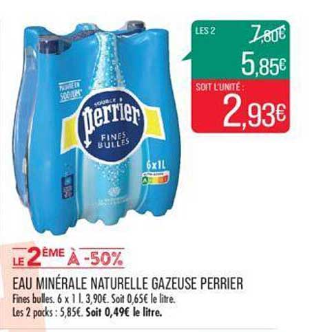 Eau Minérale Naturelle Gazeuse Perrier