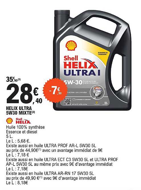 helix ultra 5w30 mixte