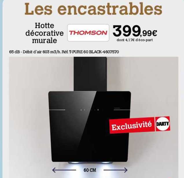 hotte décorative murale thomson