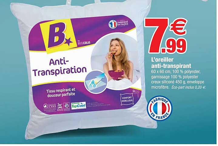 L'oreiller Anti-transpirant