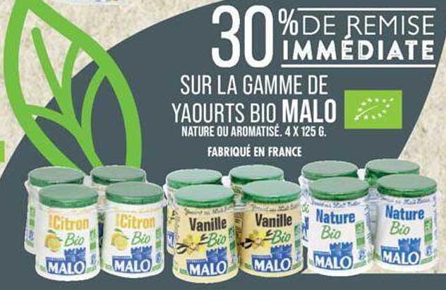 La Gamme De Yaourts Bio Malo